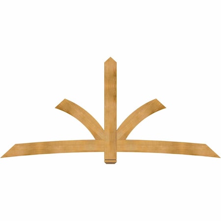 Ekena Millwork Davenport Rough Sawn Timber Gable Bracket, Western Red Cedar, 108"W x 49"H x 2"D x 6"F, 11/12 Pitch GBW108X49X0206DAV00RWR